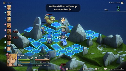 Wie man sieht, muss man in den Kämpfen taktisch vorgehen. Dieser Umstand hat den Namen des Spiels maßgeblich beeinflusst.