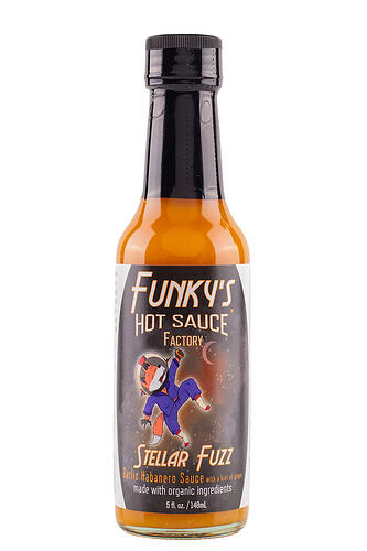 Funkys Hot Sauce Stellar Fuzz – Garlic Habanero Sauce